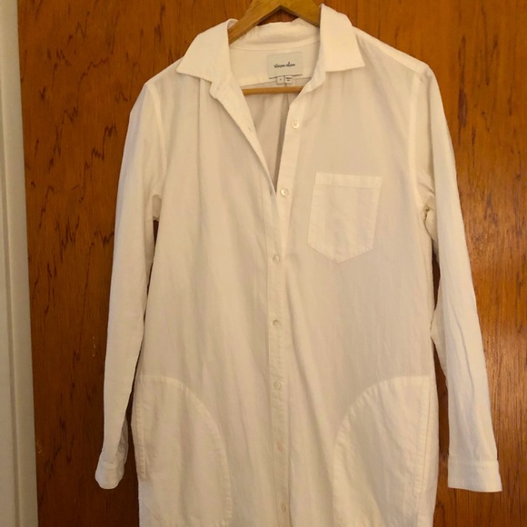 Steven Alan Long Sleeve Cotton Button-Down Dress - Picture 3 of 3